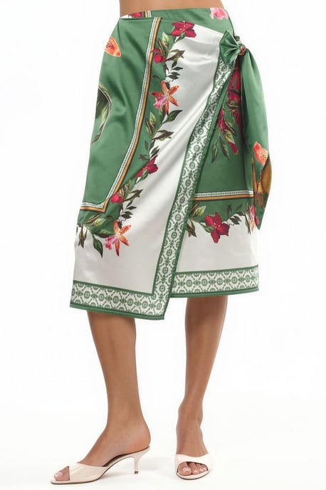 Satin Wrap Rok - Image 1