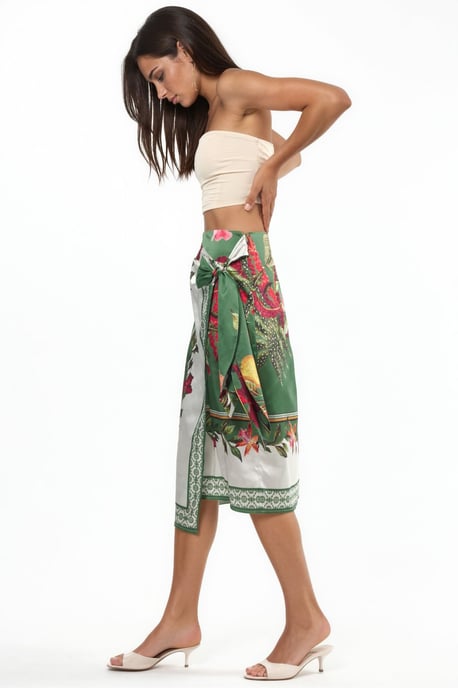 Satin Wrap Rok - Image 4