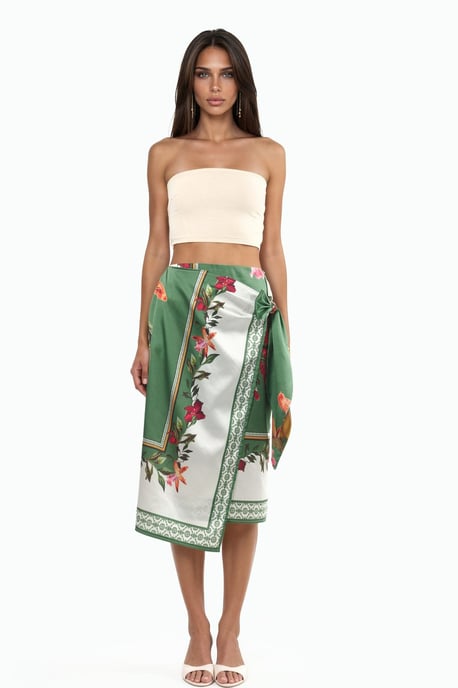 Satin Wrap Rok - Image 5