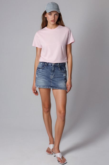 Effen Crew Neck Katoenen T-Shirt - Image 4