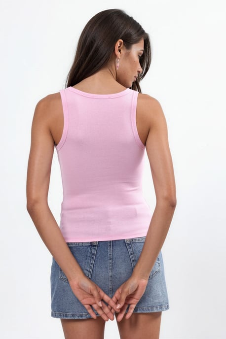 V-hals Geribbelde Tanktop - Image 4