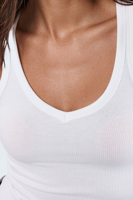 V-hals Geribbelde Tanktop - Image 3