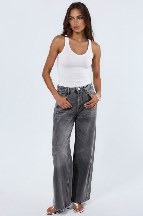 V-hals Geribbelde Tanktop - Image 5