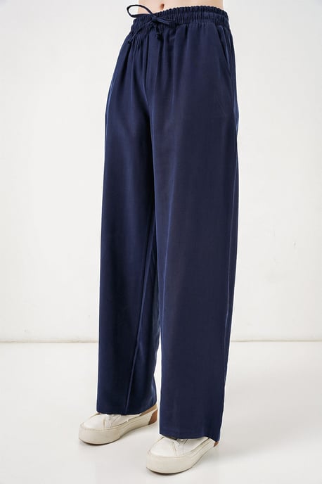 High Waist Wide Leg Trousers with Pocket - Image 4