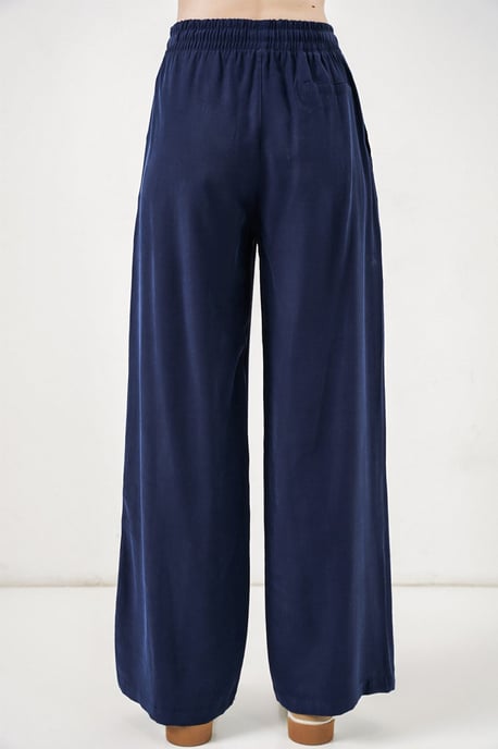 High Waist Wide Leg Trousers with Pocket - Image 6