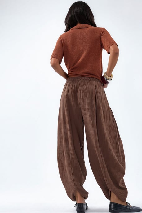 Bredelijke Pantalon met Elastische Taille - Image 2