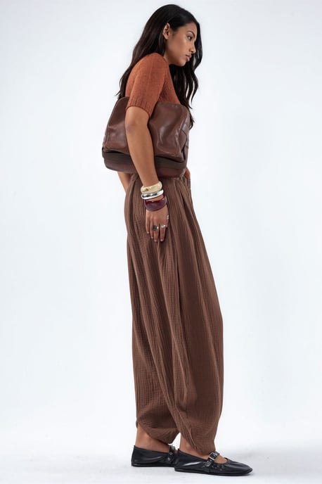 Bredelijke Pantalon met Elastische Taille - Image 3