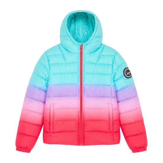 Meisjes Gewatteerde Jas Kinderen Roze Hooded Gequilt Warme Winterjas - Image 1