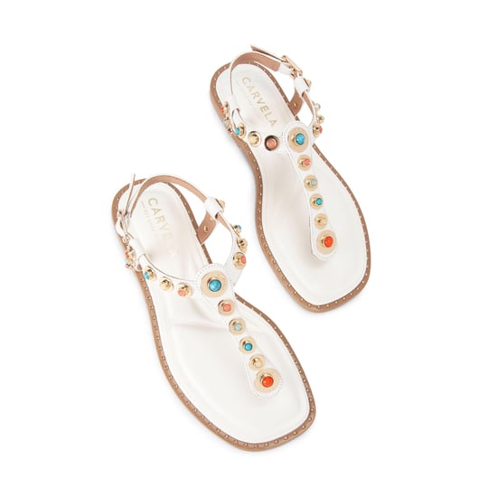 Carvela Leather Amalfi T Bar Flat Sandal Sandals - Image 2