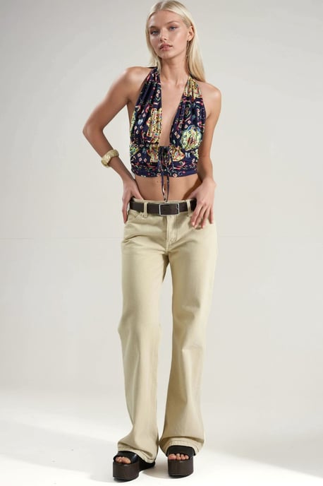 Patroon Rimpel Crop Top - Image 5
