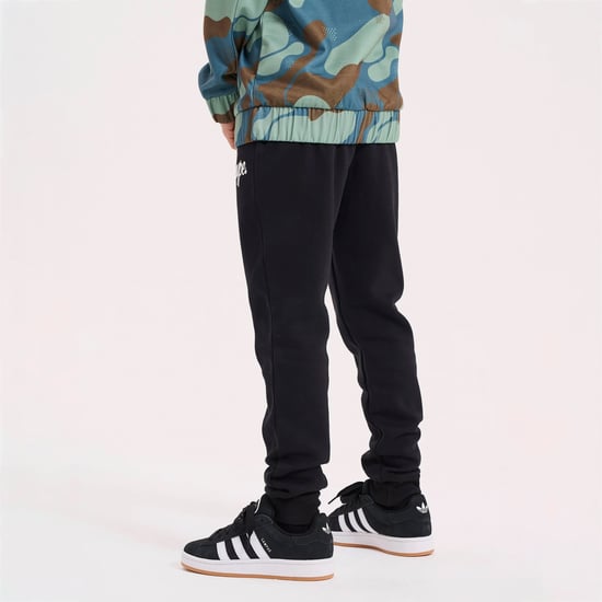 Boys Joggers Kids Casual Black Sweatpants Soft Cuffed Lounge Bottoms - Image 4