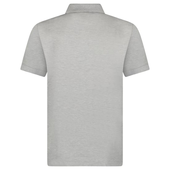Burberry Mens Hartford Check Polo Shirt - Pale Grey Melange - Image 3