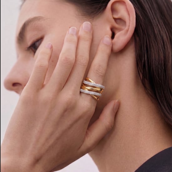 Luxenter Ring in Brilliant Metal and Zirconia Alloy finished in 18k yellow gold - Ximara - Image 2