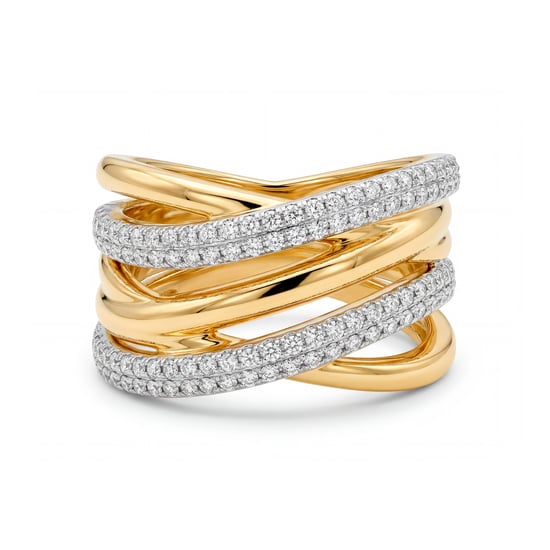 Luxenter Ring in Brilliant Metal and Zirconia Alloy finished in 18k yellow gold - Ximara - Image 6