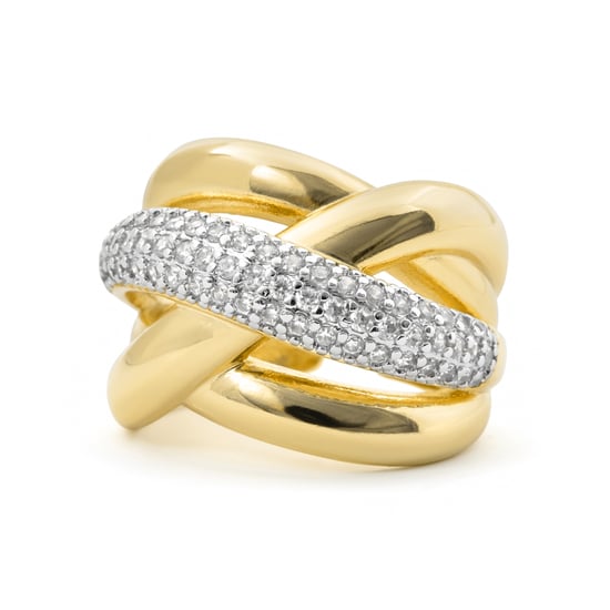 Luxenter Brilliant Metal and Zirconia Alloy Ring finished in 18k yellow gold - Prukah - Image 6