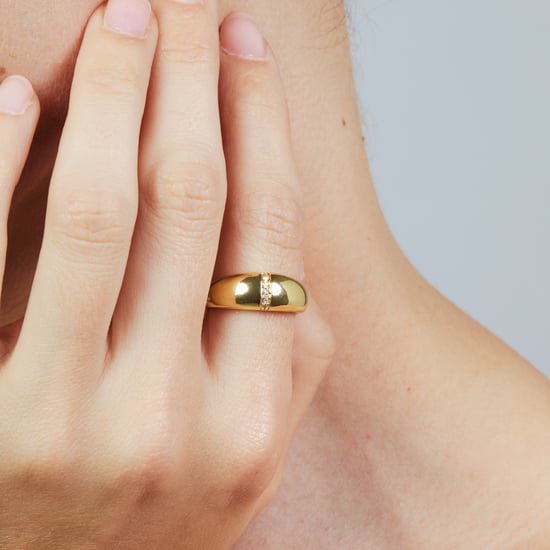 Luxenter Brilliant Metal and Zirconia Alloy Ring finished in 18k yellow gold - Dushli - Image 4