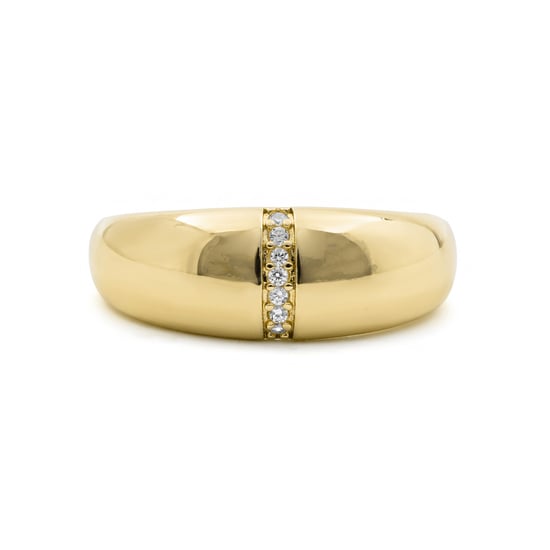 Luxenter Brilliant Metal and Zirconia Alloy Ring finished in 18k yellow gold - Dushli - Image 6