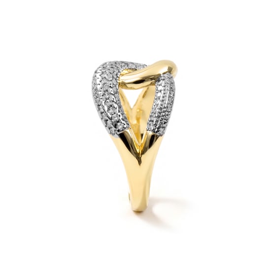 Luxenter Brilliant Metal and Zirconia Alloy Ring finished in 18k yellow gold - Denan - Image 3
