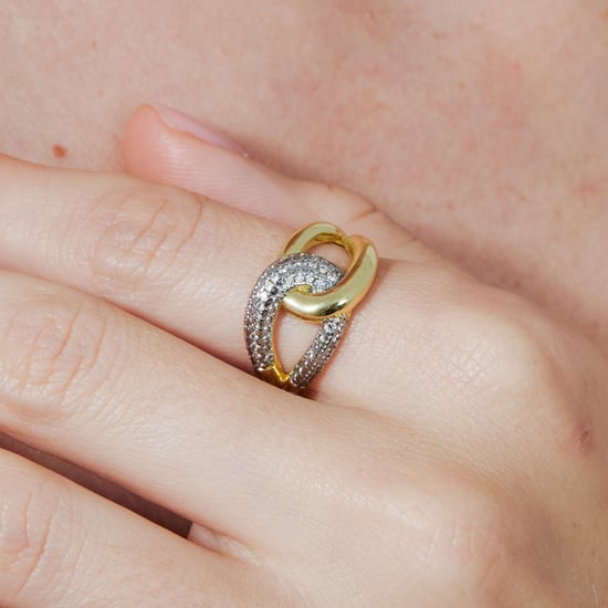 Luxenter Brilliant Metal and Zirconia Alloy Ring finished in 18k yellow gold - Denan - Image 4