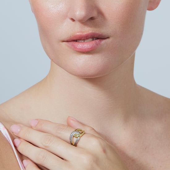 Luxenter Brilliant Metal and Zirconia Alloy Ring finished in 18k yellow gold - Denan - Image 5