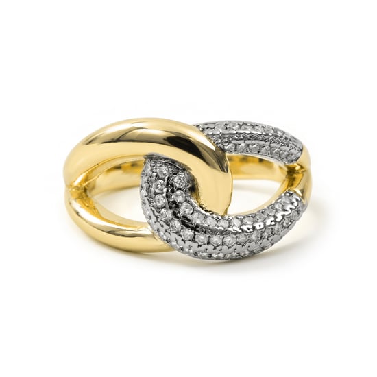 Luxenter Brilliant Metal and Zirconia Alloy Ring finished in 18k yellow gold - Denan - Image 6