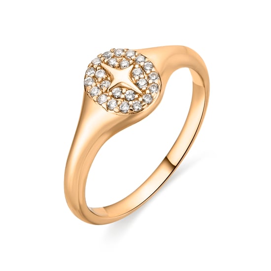 Luxenter Ring met 18k geelgouden afwerking en schitterende zirkonia - Ilith - Image 1