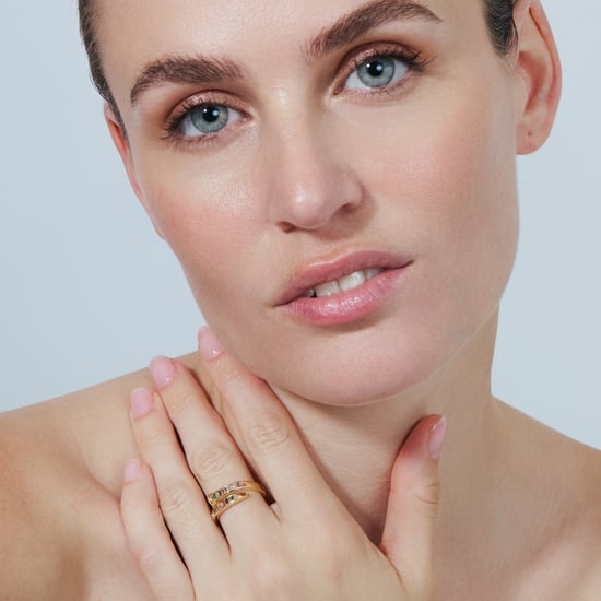 Luxenter Ring in Metal Alloy and Multicolor Zirconia finished in 18k yellow gold - Hagor - Image 2