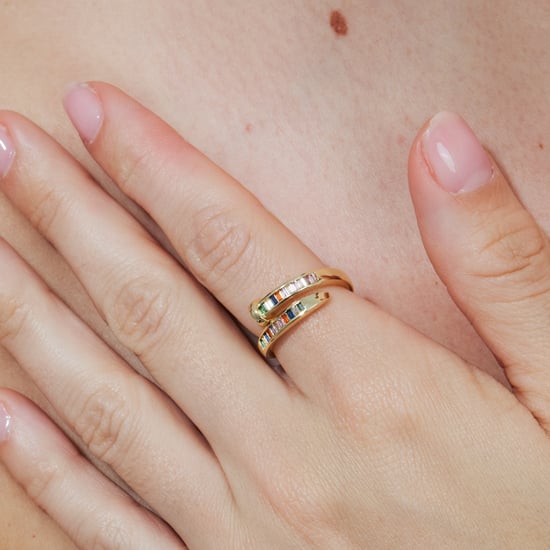 Luxenter Ring in Metal Alloy and Multicolor Zirconia finished in 18k yellow gold - Hagor - Image 4