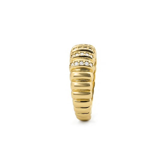 Luxenter Brilliant Metal and Zirconia Alloy Ring finished in 18k yellow gold - Bakla - Image 3