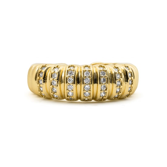 Luxenter Brilliant Metal and Zirconia Alloy Ring finished in 18k yellow gold - Bakla - Image 6