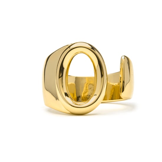 Luxenter 18k yellow gold finish ring - Alphabet - Image 1