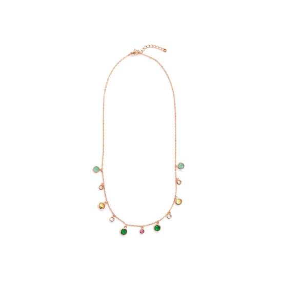 Luxenter Necklace in Metal Alloy and Multicolor Zirconia finished in 18k rose gold - Huis - Image 3
