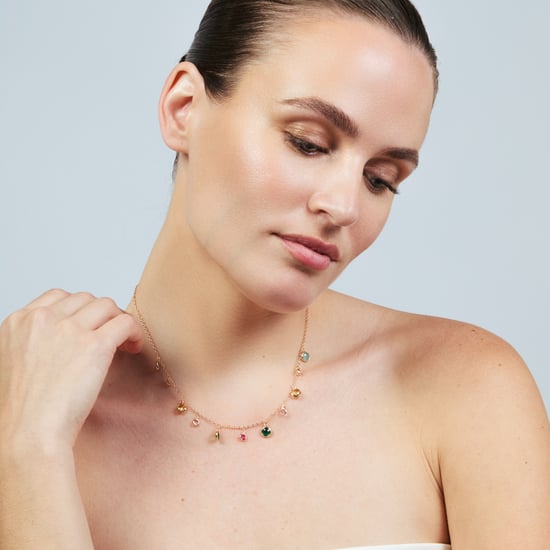 Luxenter Necklace in Metal Alloy and Multicolor Zirconia finished in 18k rose gold - Huis - Image 5