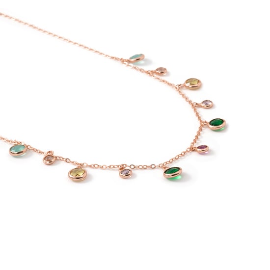 Luxenter Necklace in Metal Alloy and Multicolor Zirconia finished in 18k rose gold - Huis - Image 6