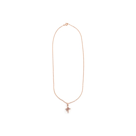 Muince Luxenter i Miotal Brilliant agus Cóimhiotal Zirconia críochnaithe i 18k ardaigh ór - Kailial - Image 3