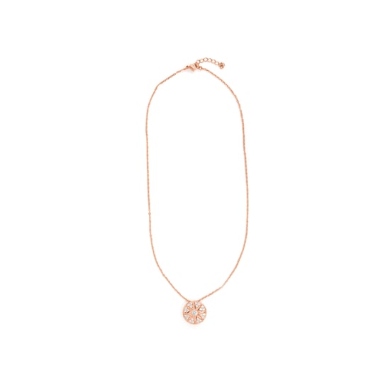 Luxenter ketting in briljant metaal en zirkonia legering afgewerkt in 18 karaats roségoud - Fredry - Image 3