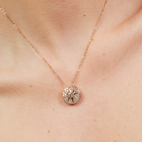 Luxenter ketting in briljant metaal en zirkonia legering afgewerkt in 18 karaats roségoud - Fredry - Image 4