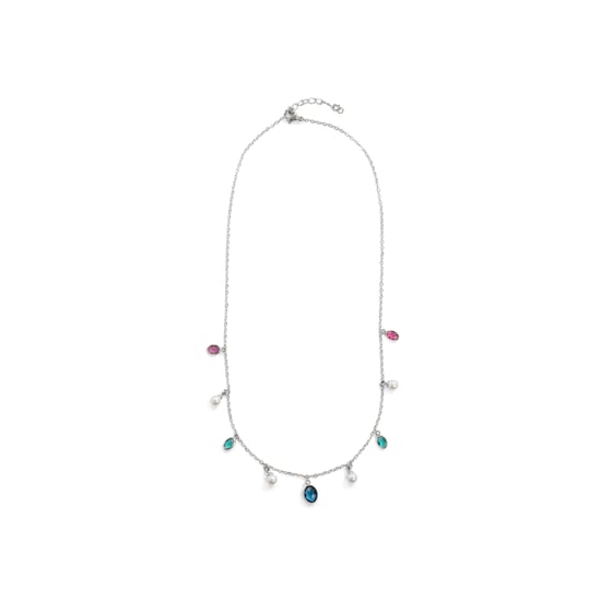 Luxenter ketting in metaallegering en witte parel afgewerkt in rhodium - Sewi - Image 3