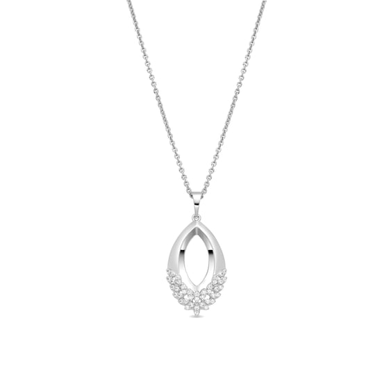 Luxenter Ketting in Brilliant Metal Alloy en Zirconia Rhodium afwerking - Liwen - Image 1