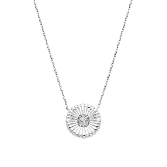 Luxenter Ketting van 925 sterling zilver en glanzende zirkonia met rhodiumafwerking - Olie - Image 1