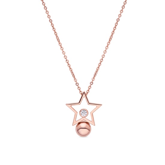 Luxenter 18k rose gold-plated brilliant zirconia necklace - Losath - Image 1