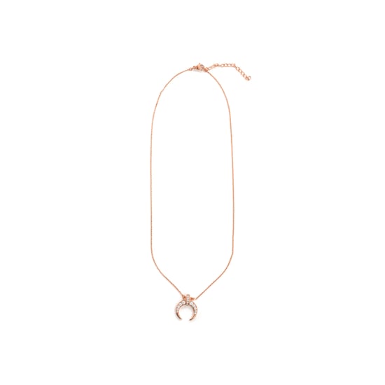 Luxenter Necklace in Alloy Metal and Brilliant Zirconia finished in 18k rose gold - Cali - Image 3