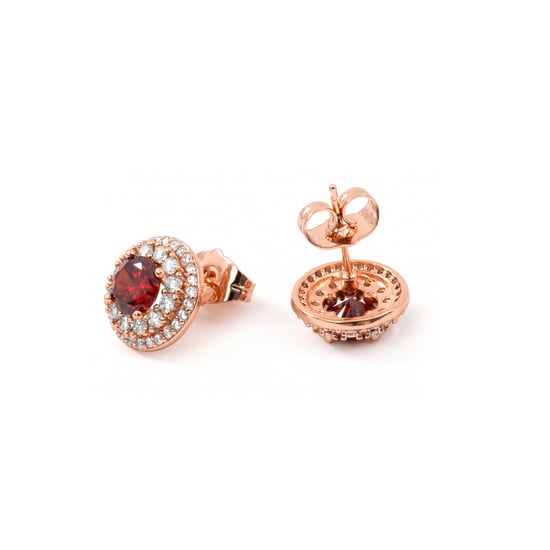 Luxenter Earrings i Miotal Alloy agus Ruby Zirconia críochnaithe i 18k ardaigh ór - Riash - Image 6