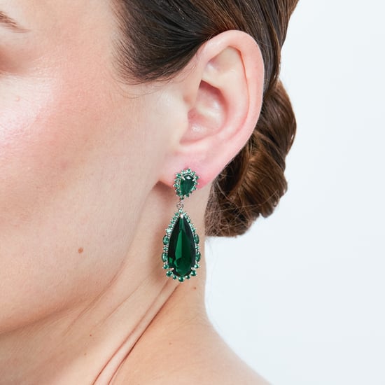 Luxenter Emerald Zirconia Metaallegering Oorbellen Rhodium Afwerking - Cakrolm - Image 4