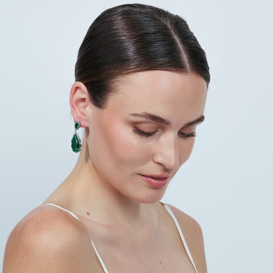 Luxenter Emerald Zirconia Metaallegering Oorbellen Rhodium Afwerking - Cakrolm - Image 5