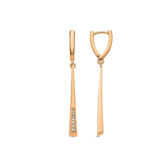 Luxenter 18k yellow gold finish earrings with brilliant-cut cubic zirconia - Inneth - Image 1