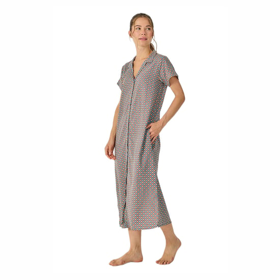 Dames Zomer Lange Korte Mouwen Nachthemd JJB39 - Image 4