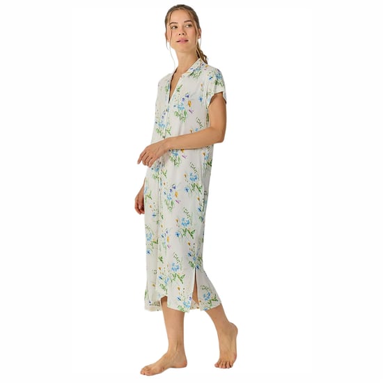 Dames Zomerse Lange Korte Mouwen Nachthemd JJB40 - Image 2