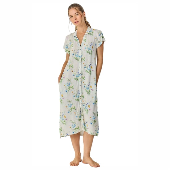 Dames Zomerse Lange Korte Mouwen Nachthemd JJB40 - Image 5