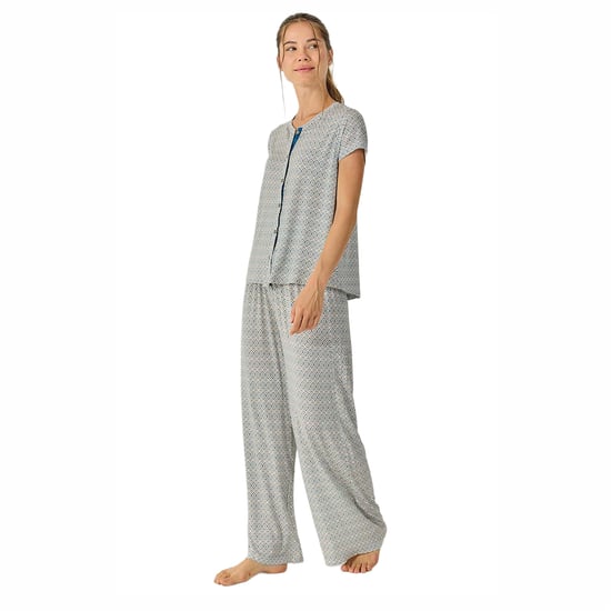 Women's Summer Pyjamas with Flowy Long Pants JJB28 - Image 4